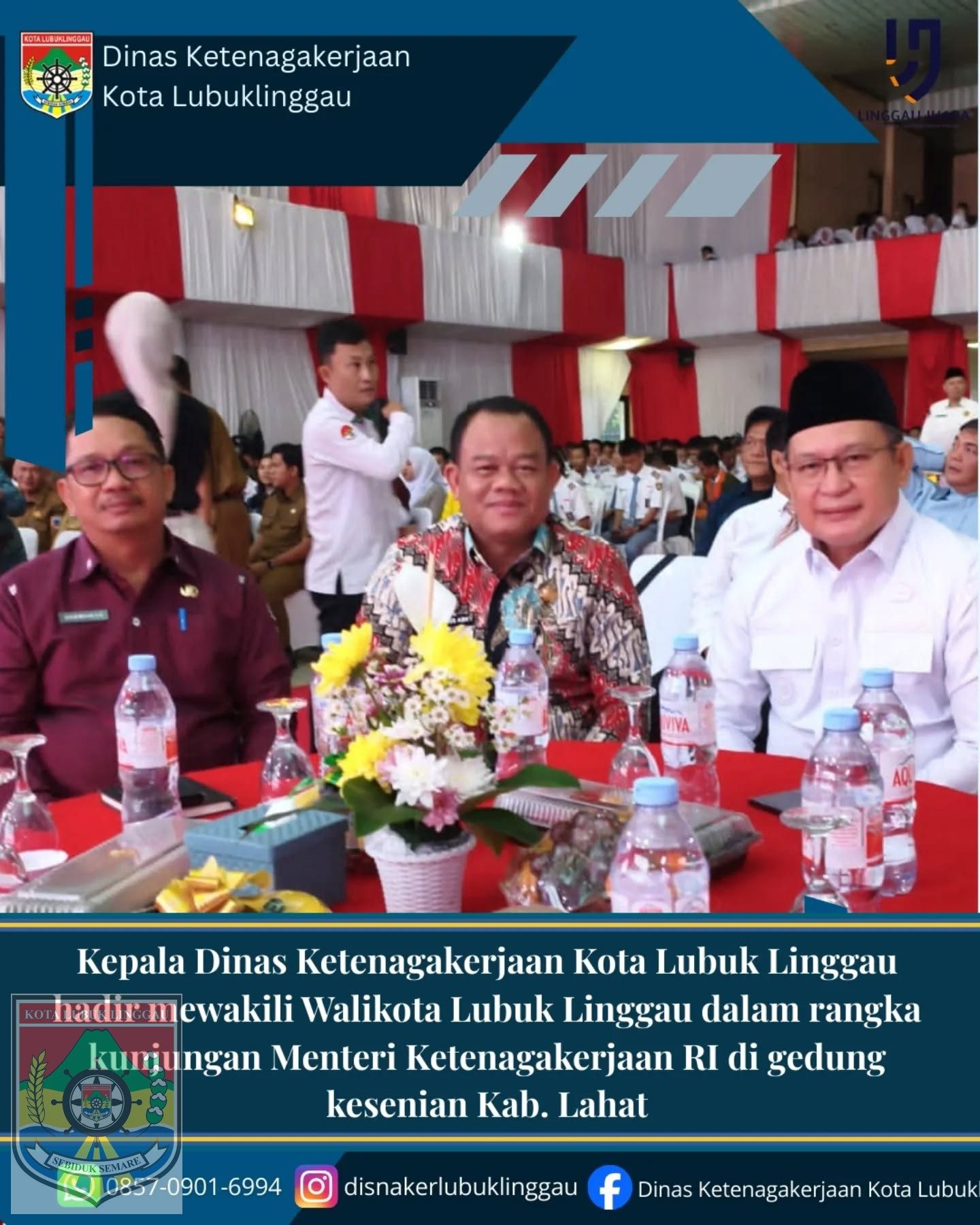 Kepala Dinas Ketenagakerjaan Lubuk Linggau Mengikuti Kunker Di Lahat