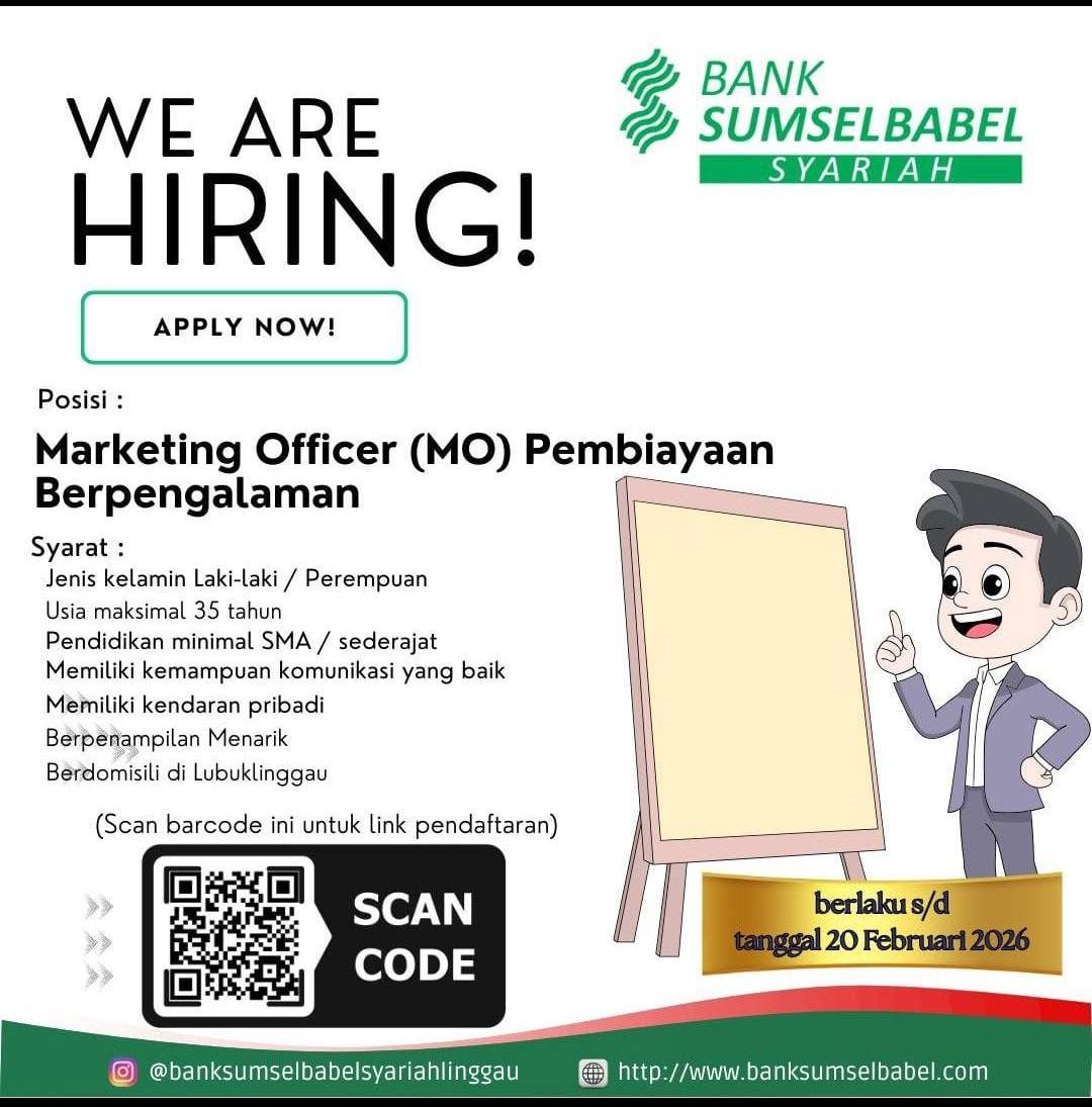 Lowongan Pekerjaan Bank Sumsel